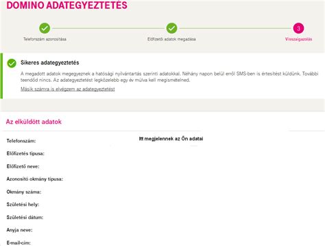 telekom éves adategyeztetés.